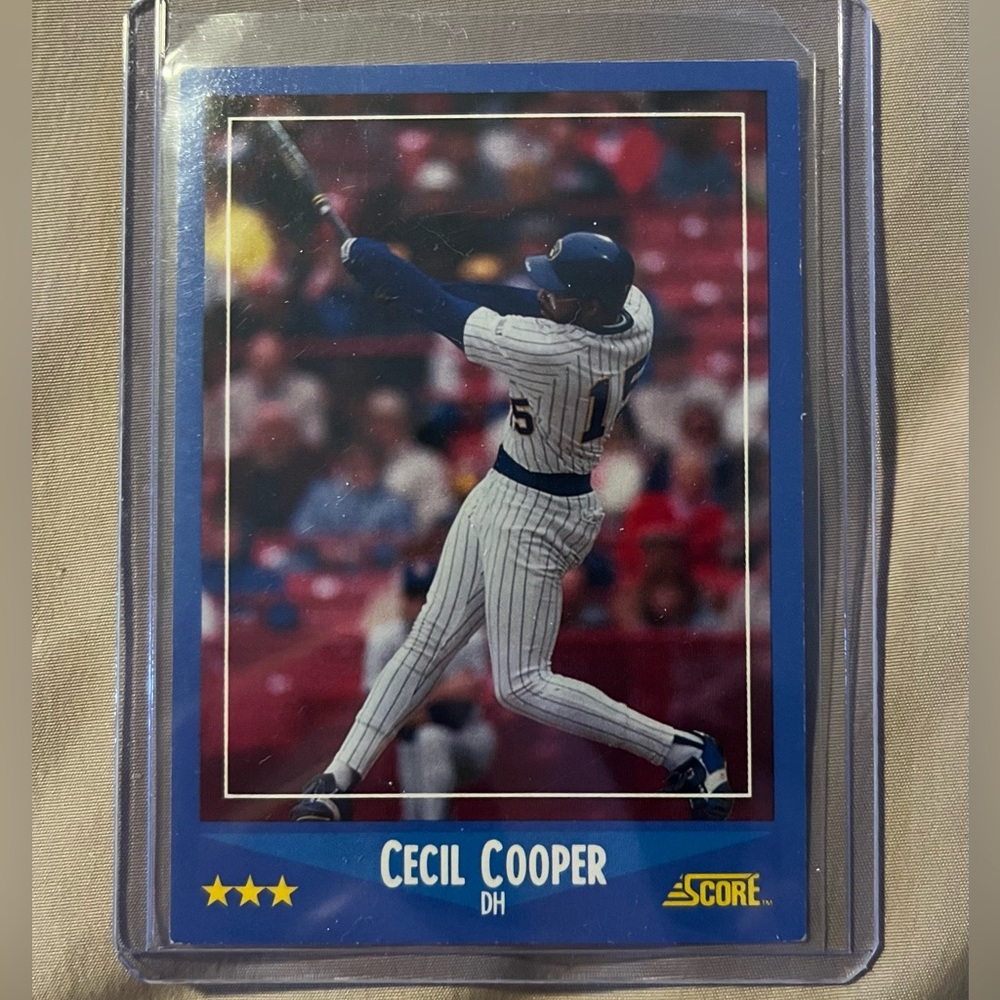 Milwaukee Brewers Cecil Cooper 1988 VINTAGE Score #169 MLB Baseball Trading Card